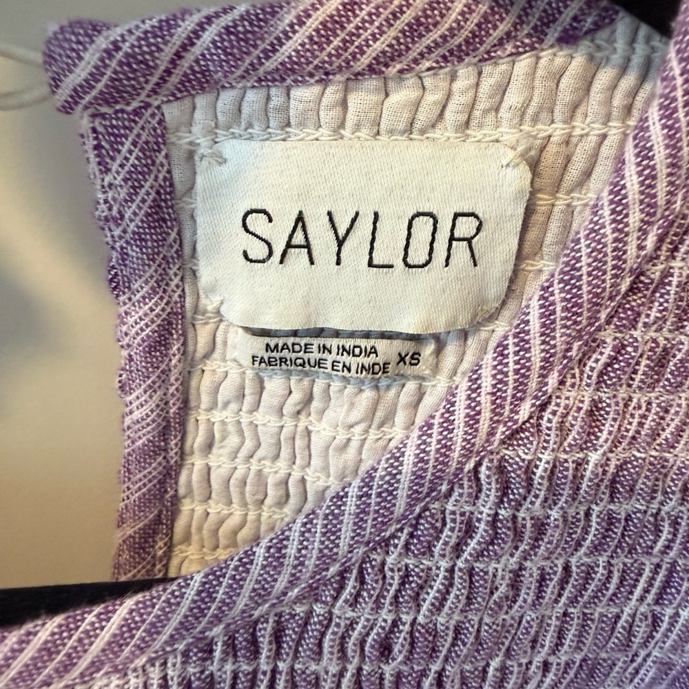 SAYLOR Purple Ruffled Mini Dress - Picture 3 of 3